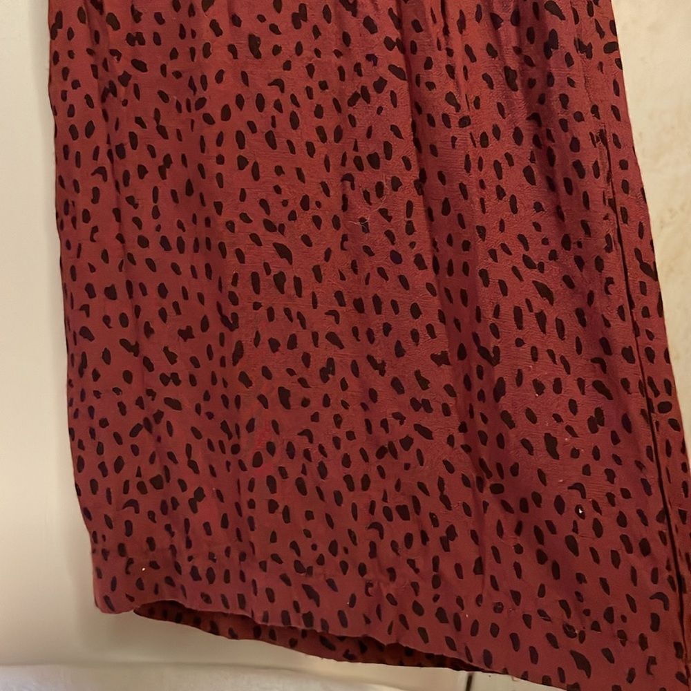 Rails- “Jet Rust Spotted” Wide Leg Jumpsuit Waist Cinch w/ Belt- Size Medium - Picture 8 of 11